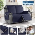 thumbnail image 4 of Washable, non-slip recliner chair cover with elastic band for a secure fit. Protects your furniture from pets. Available in a variety of colors, 4 of 8