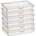 thumbnail image 1 of Gebildet 6pcs Clear Rectangular Plastic Containers Storage Box Case with lid for Tiny Bead, Pills, Craft Items, Jewellery etc, 1 of 4
