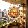 thumbnail image 4 of AZXY Deer Acrylic Puzzle Suncatcher, 7.87 Inch Stained Glass Window Hanging Decorations, Sun Catcher Indoor Outdoor Home Garden Ornament Gift For Adults Women Mom, 4 of 7