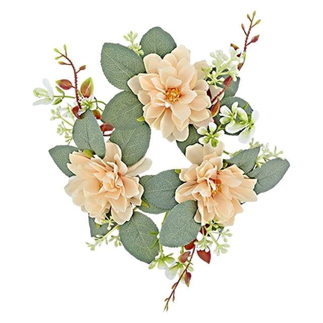 Small Candle Rings Wreaths with Repeated Decoration Features and as a Charming Gift Option
