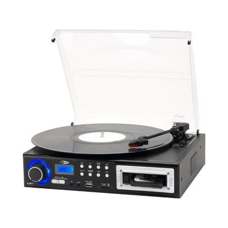Tornamesa AM FM USB Grabacion Cassette
