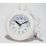 Our white bathroom shower rope clock with a clear easy to read clock face is water-resistant and engineered with a superior quartz movement and turning second hand for accurate timekeeping