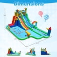 thumbnail image 3 of Gymax Inflatable Water Park w/Climbing Wall Basketball Rim Splash Pool 950W Blower, 3 of 10