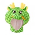 thumbnail image 3 of Breathable Plush Dragon Hat Cute Headdress for Night Event Holiday Halloween Green, 3 of 7