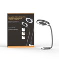 thumbnail image 1 of Smart Voice Control USB Night Light for Bedside,3 Level Dimmable 3 Colors Changing Eye Protection Portable LED Table Reading Lamp, 1 of 5