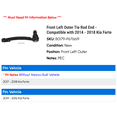 thumbnail image 2 of Front Left Outer Tie Rod End - Compatible with 2014 - 2018 Kia Forte 2015 2016 2017, 2 of 2