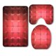 thumbnail image 1 of Juego de alfombras de baño de 3 piezas ABPHQTO tapicería de cuero rojo, 1 of 2