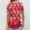 thumbnail image 5 of Valentines Scrubs Top for Women Plus Size Hoilday Short Sleeve Cute Love Heart Printed Scrubs Loose V Neck Scrub Shirts Medical Nurse Uniform Nursing Workwear with Pockets Red 2XL, 5 of 5