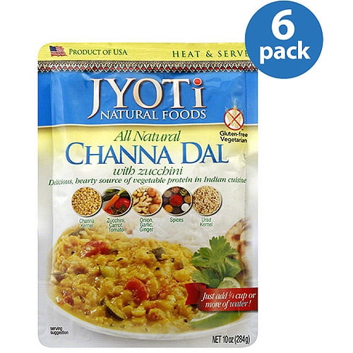 Jyoti All Natural Channa Dal with Zucchini, 10 oz, (Pack of 6) by Generic