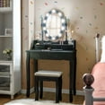 thumbnail image 3 of Costway 4 Drawers Vanity Table Dressing Table W/10 Dimmable Bulbs &Touch Switch Black, 3 of 10