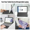 thumbnail image 5 of Fintie Keyboard Case for Samsung Galaxy Tab A9+ Plus 11 inch 2023 Model (SM-X210/X216/X218), Slim Lightweight Stand Cover with Magnetically Detachable Wireless Bluetooth Keyboard, Lilac Marble, 5 of 9