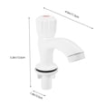 thumbnail image 2 of HEALEEP Hand Washing Sink Faucet Cold Water Control Plastic White Bathroom 1Pcs, 2 of 8