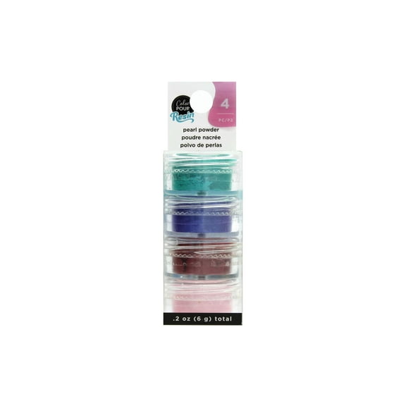 American Crafts Color Pour Resin Mix-Ins-Pearlescent Powder - Colors .4oz 4/Pkg