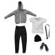 thumbnail image 1 of Trajes de Acción , Cremallera + Gorro + Camiseta + Conjunto de Cinturón para, Model Hugo trajes de figura de acción masculina, 1 of 7