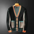 thumbnail image 2 of Con bolsillos Abrigos casuales de manga larga Otoño e invierno Diseñador Y2k Nuevo en Suéter para hombres Sudadera Cárdigan de punto abierto Hombre, 2 of 4
