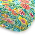 thumbnail image 4 of Jordan Manufacturing 74" x 22" Pensacola Multicolor Floral Rectangular Outdoor Chaise Lounge Cushion with Ties and Hanger Loop, 4 of 12