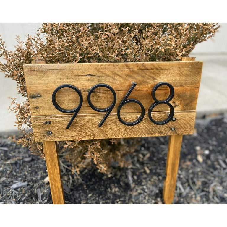 Modern Metal Address Sign, Stainless Address Plaque