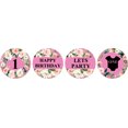 thumbnail image 2 of Darling Souvenir Party Favor Floral Border 1st Birthday Theme Stickers Labels 190 Pcs-Light Pink, 2 of 2
