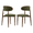 Green Seat /Walnut Grain Metal Legs, variant on Dining Chairs Set of 2, LEGAHOME Linen Upholstered Kitchen Chairs with Metal Legs, Modern Dining Room Side Chairs Set with Curved Back for Kitchen Living Room, Beige Seat & Wood-grain Legs