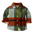 thumbnail image 5 of DxhmoneyHX Baby Boy Clothes Dressy Casual Collared Going Out Tops Fall Outfits&nbsp;Fashion Long Sleeve Button Down Plaid Shirts with Pocket Size 6 Months, 5 of 9