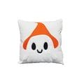 thumbnail image 3 of AuroraX Halloween Pumpkin Ghost Throw Pillow Covers Halloween Embroidered Decorative Cushion Cover Farmhouse Cute Autumn Thanksgiving Fall Home Decorations White, 3 of 6