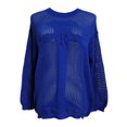 thumbnail image 1 of Lucakuins, camisa de manga larga para mujer, blusa de otoño de Color sólido, Jersey holgado calado, Tops informales, ropa de calle para discoteca Lucakuins  moda, 1 of 9