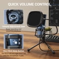 thumbnail image 3 of Micrófono para podcasts TONOR TC-777 USB con soporte y filtro pop, 3 of 9