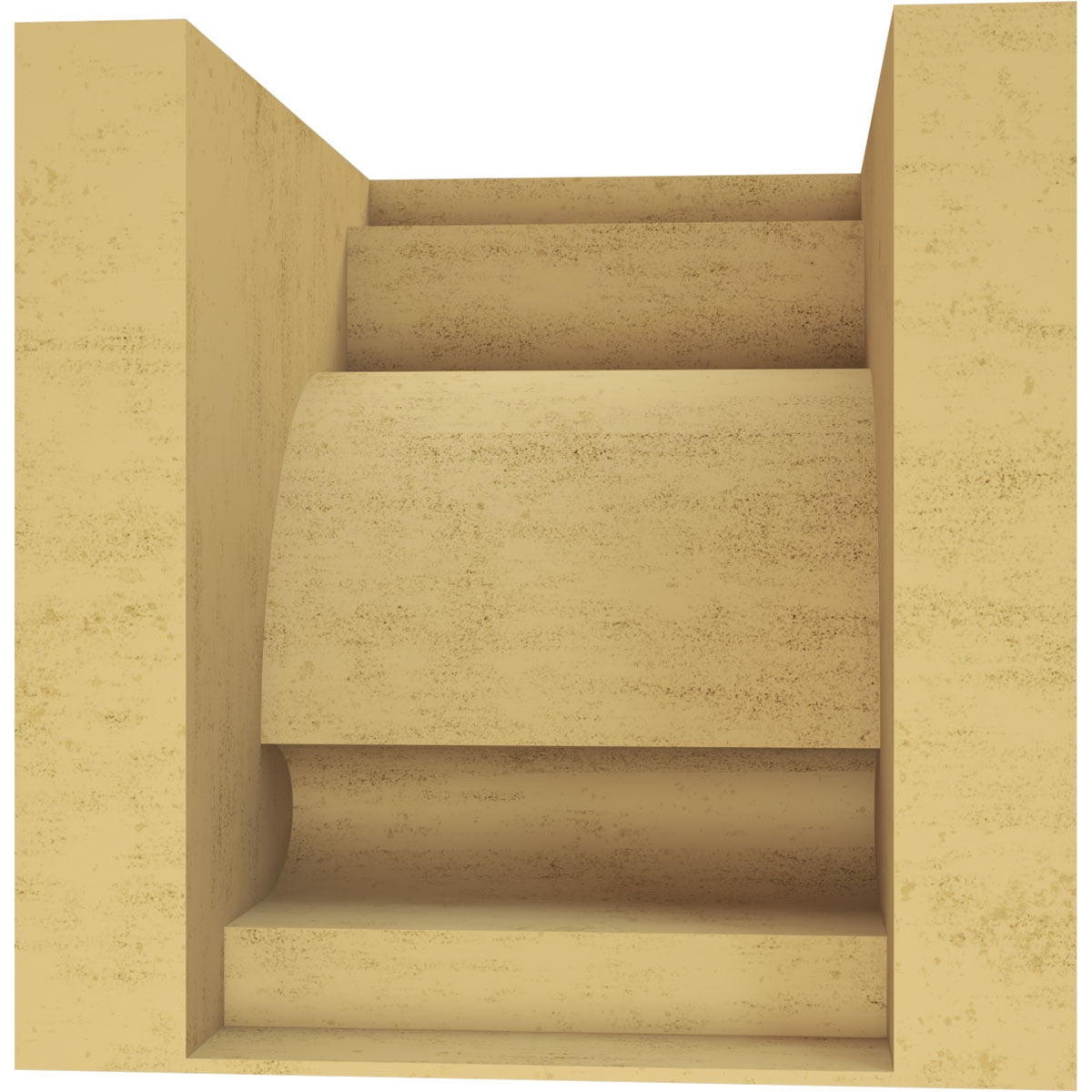 9"W x 9"D x 9"H Wide Alma Rough Cedar Woodgrain TimberThane Corbel, Primed Tan