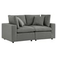 thumbnail image 3 of Modway Commix Overstuffed Outdoor Patio Loveseat in Charcoal, 3 of 9