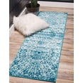 thumbnail image 2 of Unique Loom 3141451 3 Pi 3 Po x 16 Pi 5 Po Grace Sofia Runner Rug&44; Turquoise, 2 of 10