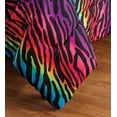 Your Zone Rainbow Zebra Bedding Set w/ Reversible Comforter