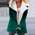 thumbnail image 2 of Winter Warm Plus Size Caots for Womens Zip Up Fashion Composite Plush Button Lapels Jacket Outwear Coat, 2 of 6