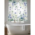 thumbnail image 5 of Leaf Butterfly Sheer Curtains 72 Inch Length 2 Panels Set, Watercolor Sage Green Purple Floral Voile Window Treatment Rod Pocket Curtains Sheers Drapes for Bedroom/Living Room/Kitchen 52"x72"x2, 5 of 7