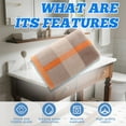thumbnail image 4 of AUQ Wash Gags for Body,Soft Fluffy Cotton Loop Wash Cloths,Colorful Ribbon Accent Texture Hand Towels for Bathroom,Orange,29.53*13.78*0.39in, 4 of 7