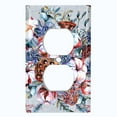 thumbnail image 2 of Metal Light Switch Plate Cover Flower Bouquet Colorful Pastel Blue FLW012, 2 of 13