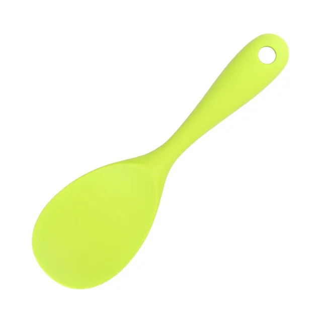 Nvzi cucharas de arroz de silicona resistentes al desgaste, antiadherentes, para uso doméstico, ideales para usar en casa, color verde A