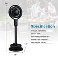 thumbnail image 6 of Riwcyla Misting Pedestal Fan 900 CFM Adjustable Height Standing Fan with Remote 8 Speeds 90 °   Oscillation, 6 of 8