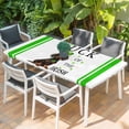 thumbnail image 2 of St. Patrick's Day Table Cloths for 5 Foot Rectangle Tables, Spring Lucky Hats Dogs Grass Striped Patio Waterproof Elastic Fitted Tablecloths, Washable Rectangular Table Cover for Camping, 2 of 8