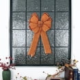 thumbnail image 2 of GYRATEDREAM Farmhouse Autumn Thanksgiving Bow Tree Topper Decoration For Front Door Thanksgiving Wreath Bow Wreath Pumpkin Leaves Bow Burlap Fall Orange Plaid Bow, 2 of 8