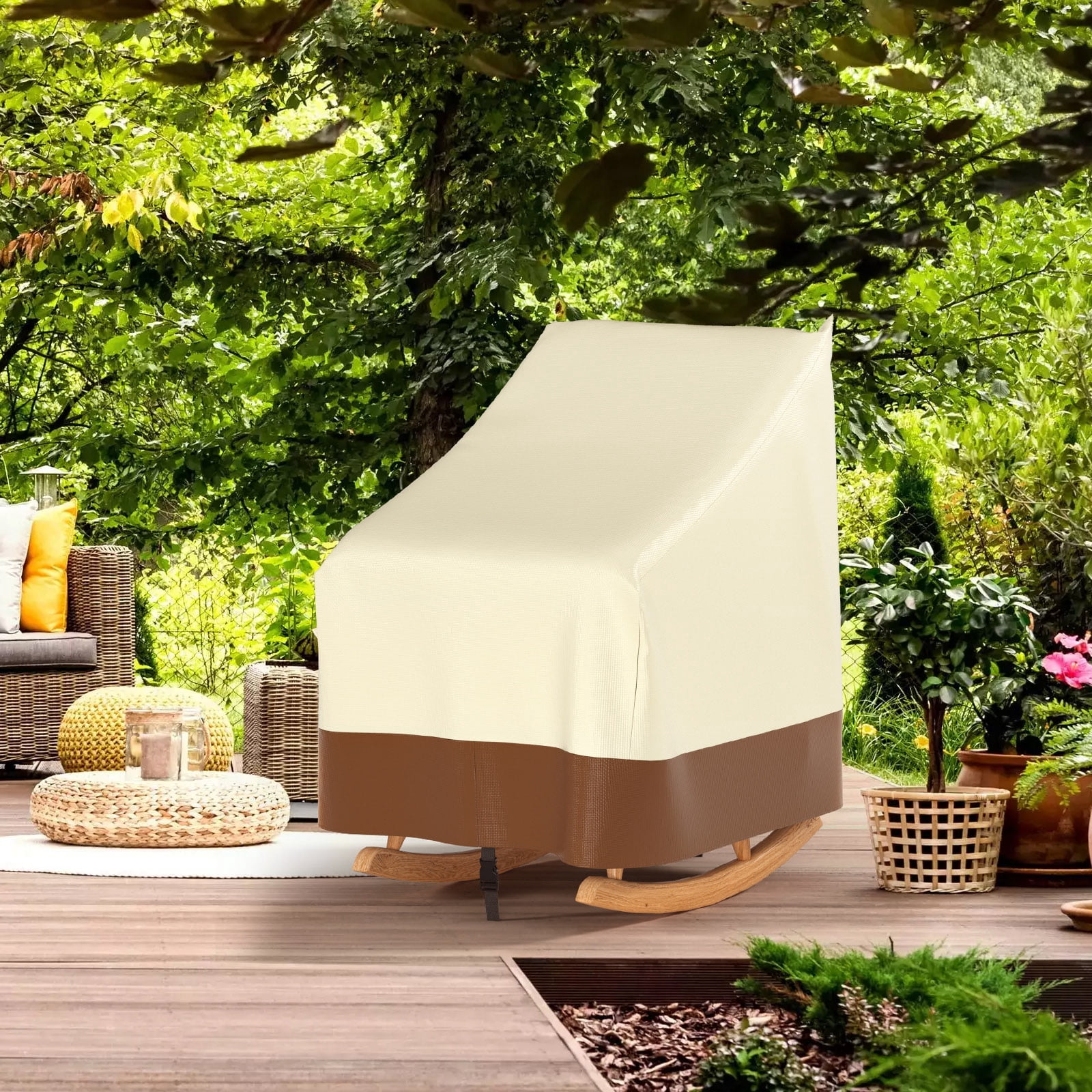 Patio Rocking Chair Cover for Outdoor Furniture, Waterproof Design
