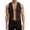 Black, variant on Western Cowboy Vest Men 70s Hippie Suede Tassel Fringe Vest Open Front Cardigan Jacket Outerwear