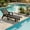 Black, variant on Gaderth Patio Chaise Lounge Chair, HDPE Outdoor Lounge Chair with Rolling Wheels, Cup Holder, 5 Positions Adjustable Lounge Chairs, All-Weather Durable Lounger for Poolside, Beach, and Patio