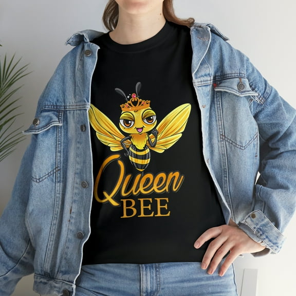 Queens Bee Crown Cute Honey Bee Hive Beekeeping T-Shirt
