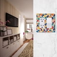 thumbnail image 5 of Yayeee Rocker Switch Wall Plate 2-Gang 4.7"x4.6" Home Decorative Outlet Cover, Colorful Clover Pattern, 5 of 6