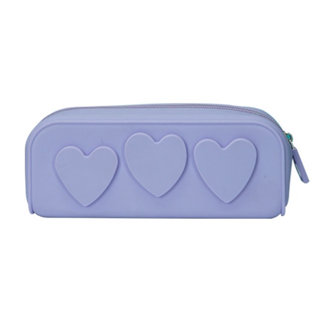 Bolsa de papelería Love, bolsa de lápices de silicona, bolsa de almacenamiento de maquillaje de belleza, bolsa de almacenamiento para viajes al aire libre, bolsa de almacenamiento de ocio que se