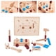 thumbnail image 2 of Kits de herramientas de construcción de modelos, juego de herramientas de madera para niños pequeños, juguetes para desmontar, juego de herramientas, 2 of 6
