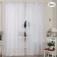 thumbnail image 1 of 2 Panels Plain Voile Curtain Panel Eyelet Ring Slot Top Net Curtains Home Decor, 1 of 5