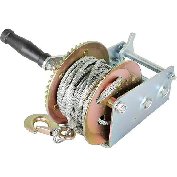 Heavy Manual Crank Winch 3500 Lb Winch for Ship Trailer ATV with 33FT Steel Wire