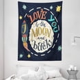 thumbnail image 1 of I Love You Tapestry, Pastel Toned Modern Valentines Day Romantic Amusing Love Message Illustration, Wall Hanging for Bedroom Living Room Dorm Decor, 60W X 80L Inches, Multicolor, by Ambesonne, 1 of 2