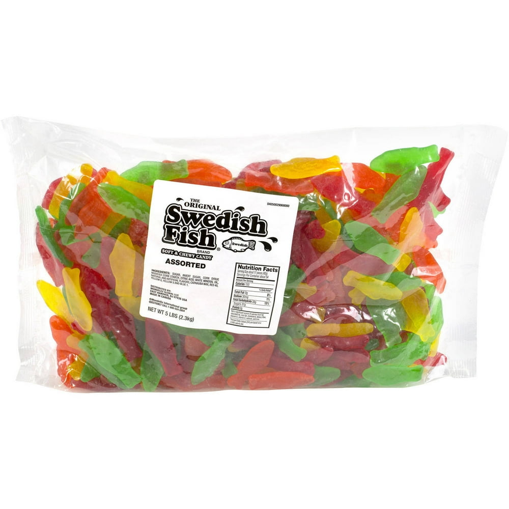 Swedish Fish Assorted Soft & Chewy Candy, 5 lbs
